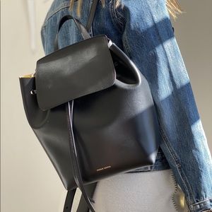 Mansur Gavriel Black Leather Backpack